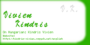 vivien kindris business card